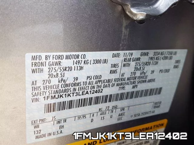 1FMJK1KT3LEA12402 фото 2