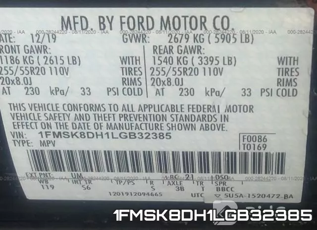 1FMSK8DH1LGB32385 фото 10