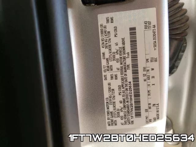 1FT7W2BT0HED25634 фото 2