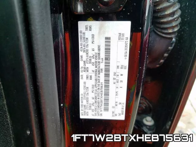 1FT7W2BTXHEB75631 фото 2