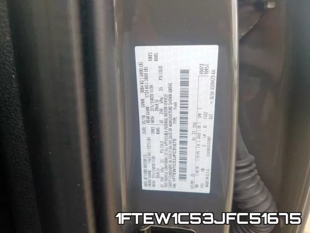 1FTEW1C53JFC51675 фото 2