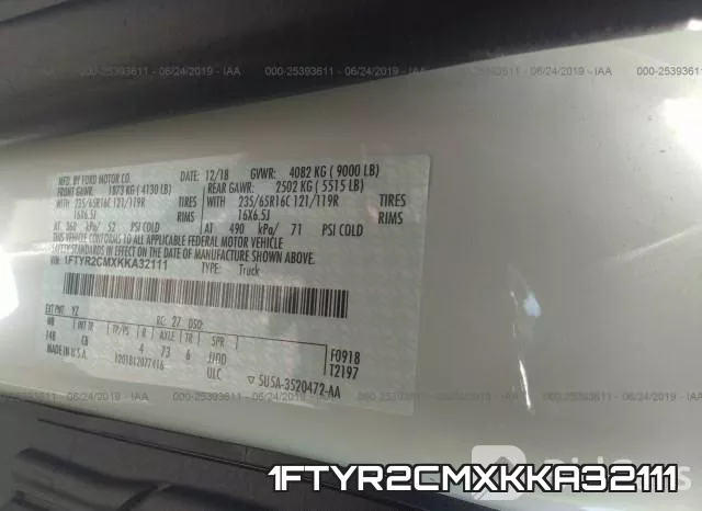 1FTYR2CMXKKA32111 фото 10