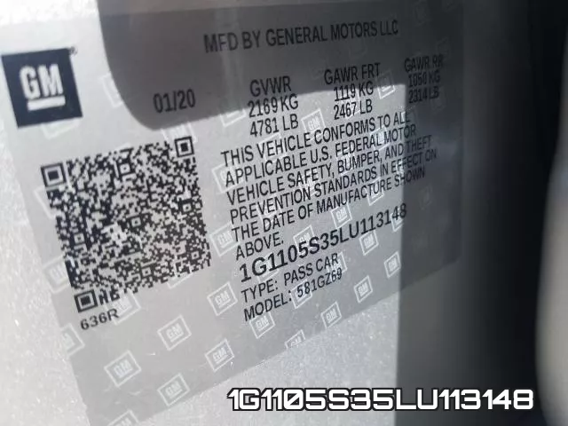 1G1105S35LU113148 фото 2