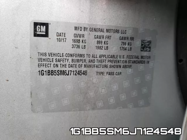 1G1BB5SM6J7124548 фото 2