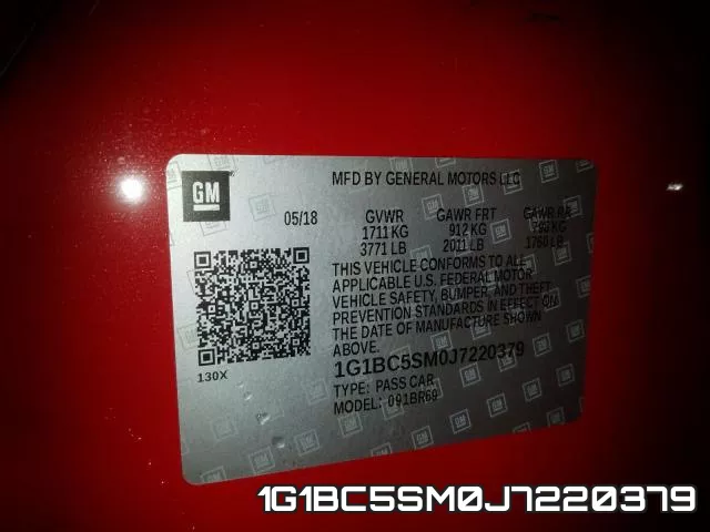 1G1BC5SM0J7220379 фото 2