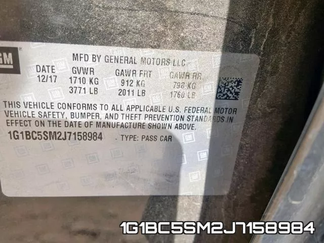 1G1BC5SM2J7158984 фото 2