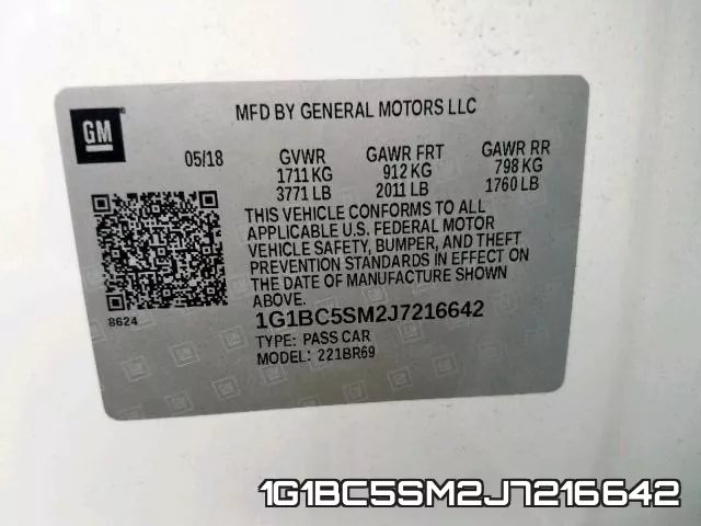 1G1BC5SM2J7216642 фото 2