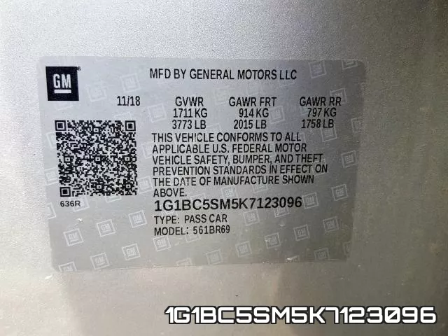 1G1BC5SM5K7123096 фото 2