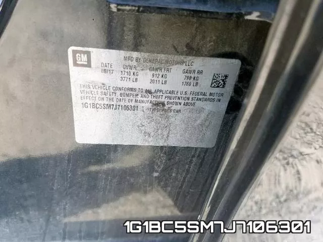 1G1BC5SM7J7106301 фото 2