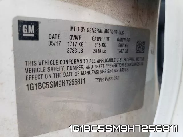 1G1BC5SM9H7256811 фото 2