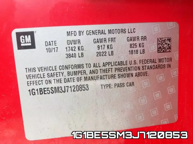 1G1BE5SM3J7120853 фото 2