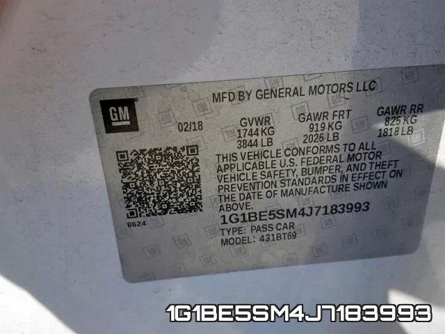 1G1BE5SM4J7183993 фото 2