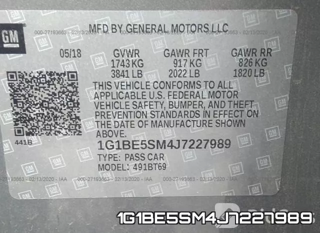 1G1BE5SM4J7227989 фото 9