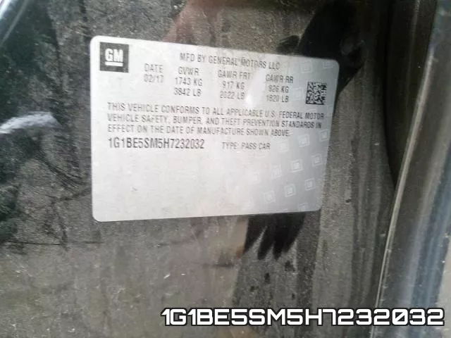 1G1BE5SM5H7232032 фото 2