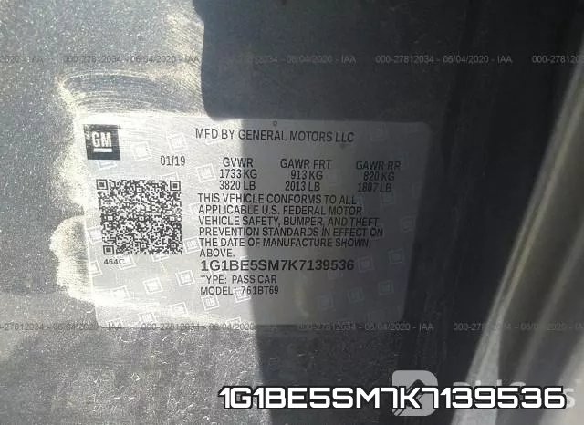 1G1BE5SM7K7139536 фото 10
