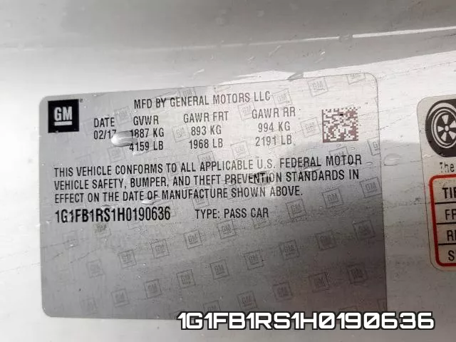 1G1FB1RS1H0190636 фото 2