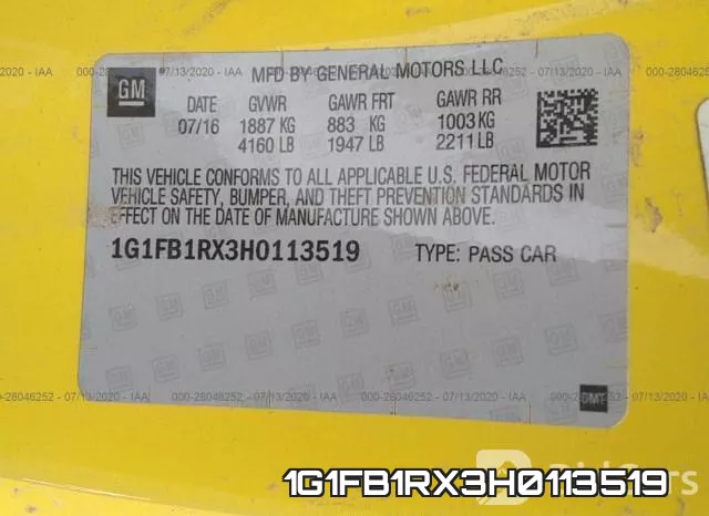 1G1FB1RX3H0113519 фото 10