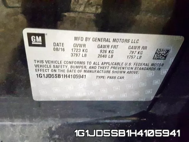 1G1JD5SB1H4105941 фото 2