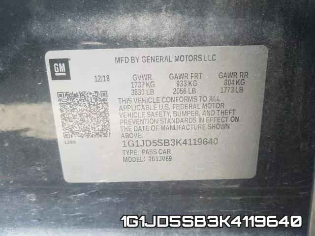 1G1JD5SB3K4119640 фото 2