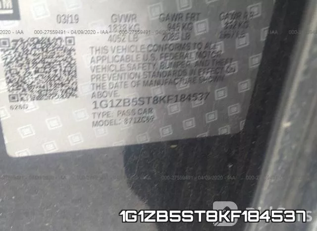 1G1ZB5ST8KF184537 фото 10
