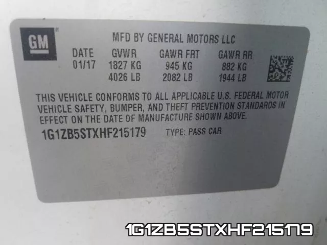 1G1ZB5STXHF215179 фото 2