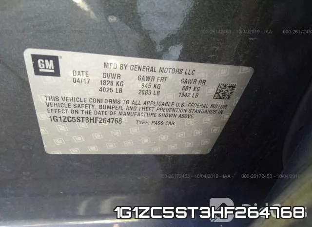 1G1ZC5ST3HF264768 фото 10