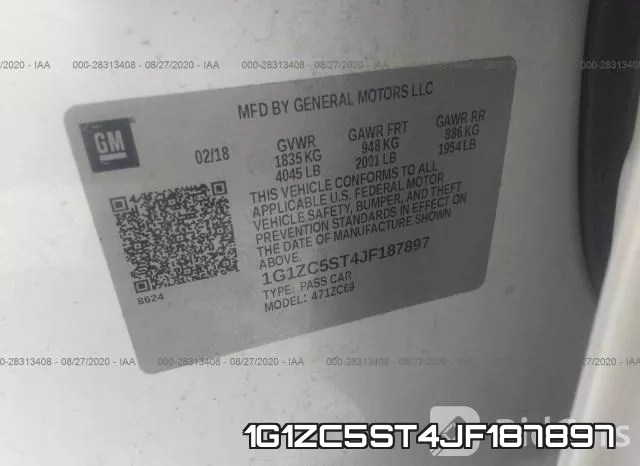 1G1ZC5ST4JF187897 фото 10