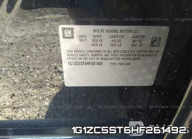 1G1ZC5ST6HF261492 фото 10