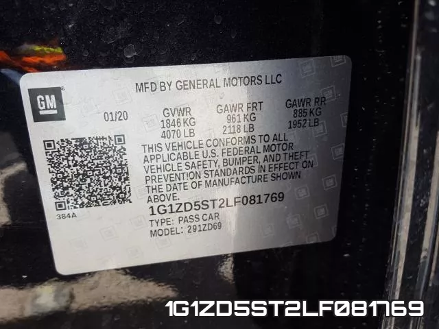 1G1ZD5ST2LF081769 фото 2