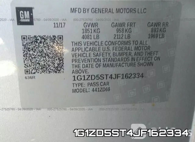 1G1ZD5ST4JF162334 фото 10