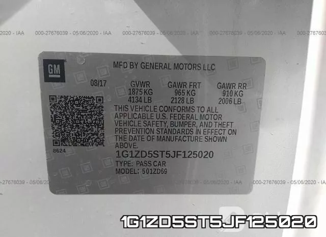 1G1ZD5ST5JF125020 фото 10