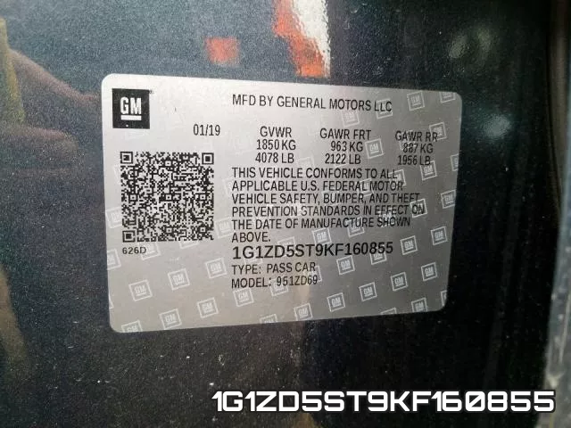 1G1ZD5ST9KF160855 фото 2