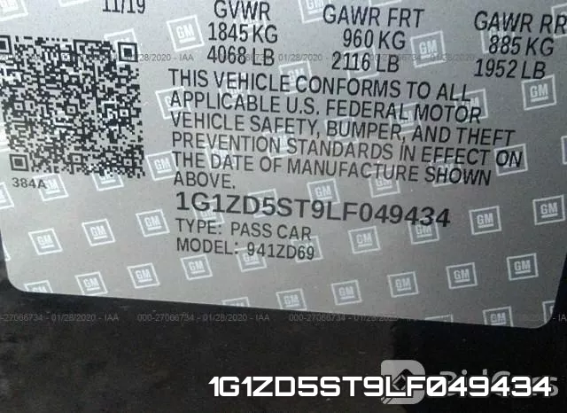 1G1ZD5ST9LF049434 фото 10
