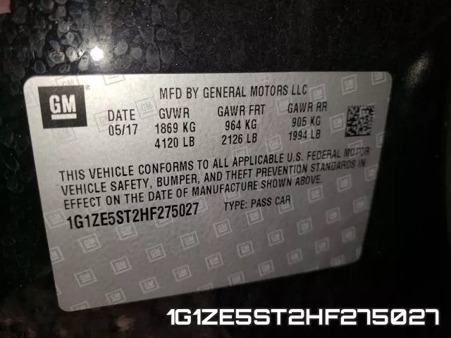 1G1ZE5ST2HF275027 фото 2