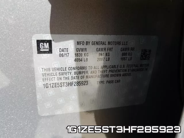 1G1ZE5ST3HF285923 фото 2
