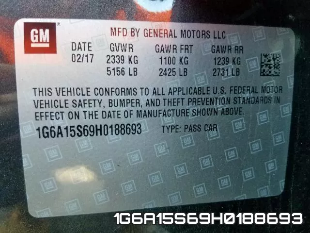 1G6A15S69H0188693 фото 2