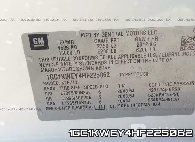1GC1KWEY4HF225062 фото 10