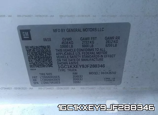 1GC1KXEY9JF288346 фото 10