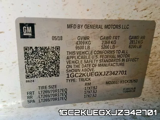 1GC2KUEGXJZ342701 фото 2