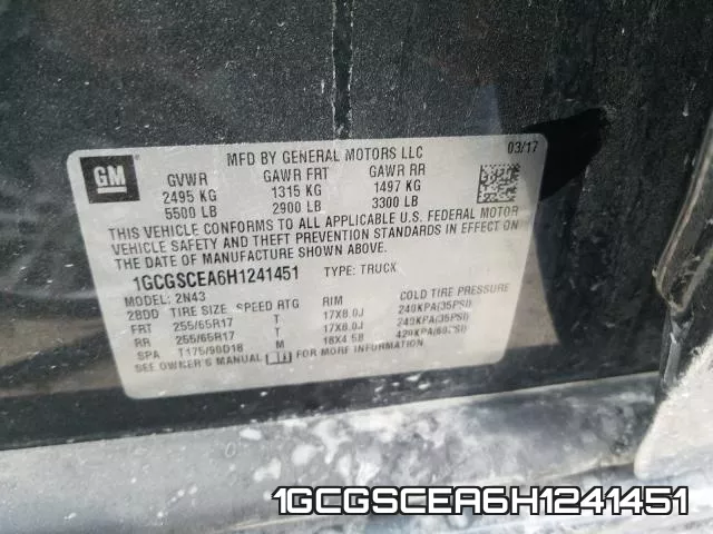 1GCGSCEA6H1241451 фото 2