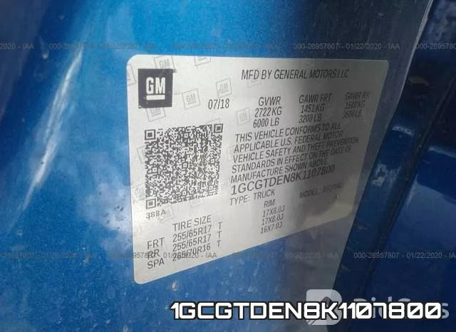 1GCGTDEN8K1107800 фото 10