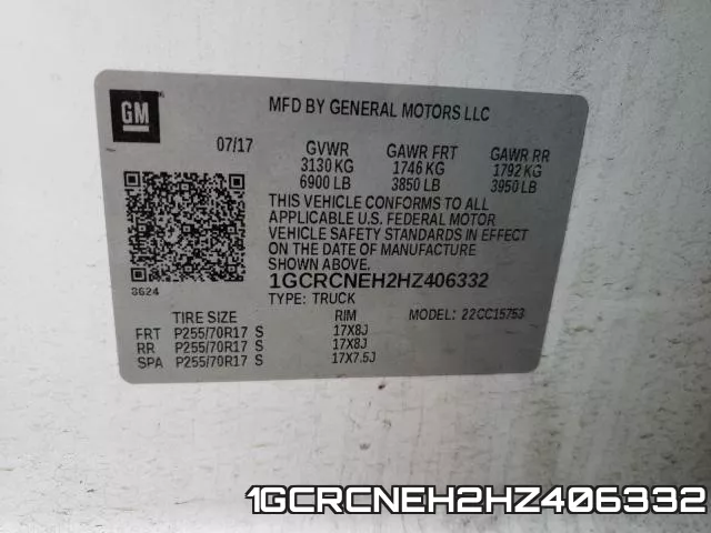 1GCRCNEH2HZ406332 фото 2