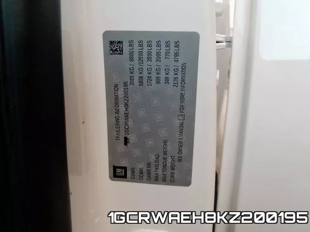1GCRWAEH8KZ200195 фото 2