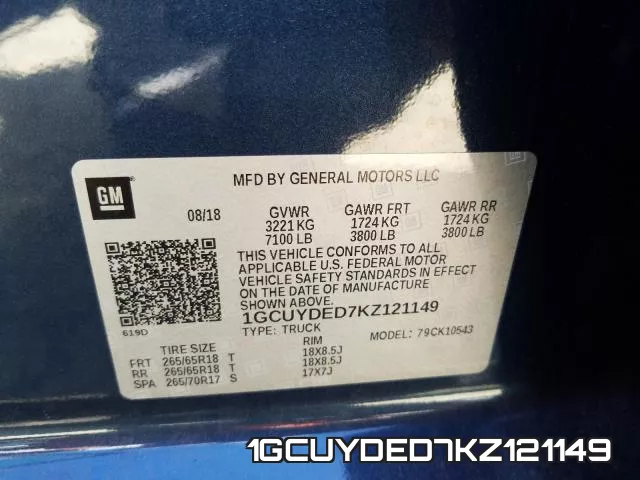 1GCUYDED7KZ121149 фото 2
