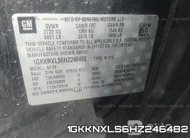 1GKKNXLS6HZ246482 фото 10