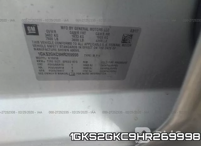1GKS2GKC9HR269998 фото 10