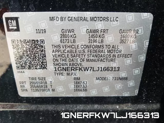 1GNERFKW7LJ166313 фото 2