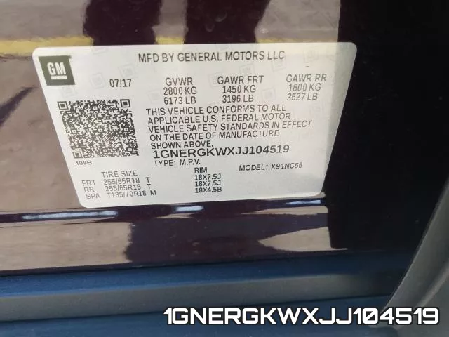 1GNERGKWXJJ104519 фото 2