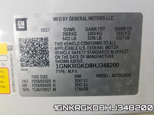 1GNKRGKD8HJ348200 фото 2