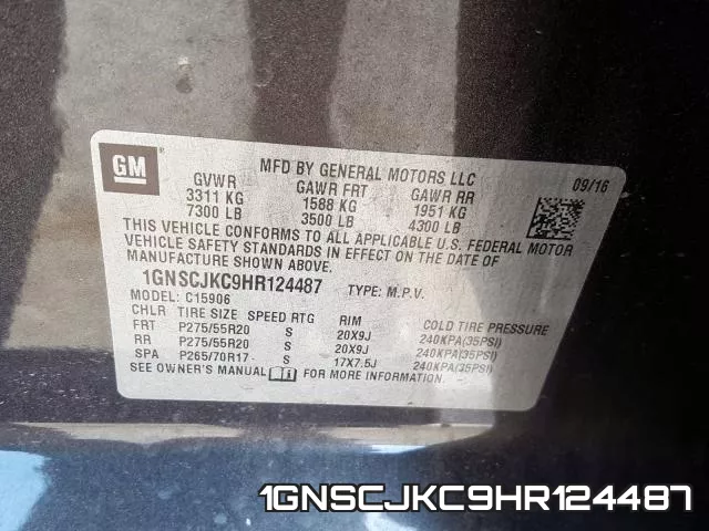 1GNSCJKC9HR124487 фото 2